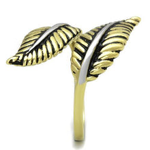 TK1707 - Stainless Steel Ring Two-Tone IP Gold (Ion Plating) Women Epoxy Jet