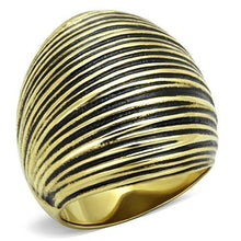 TK1711 - Stainless Steel Ring IP Gold(Ion Plating) Women Epoxy Jet