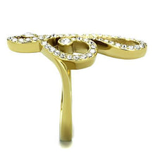 TK1714 - Stainless Steel Ring IP Gold(Ion Plating) Women Top Grade Crystal Clear