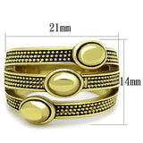 TK1718 - Stainless Steel Ring IP Gold(Ion Plating) Women Epoxy Jet