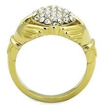 TK1724 - Stainless Steel Ring IP Gold(Ion Plating) Women Top Grade Crystal Clear