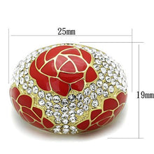 TK1728 - Stainless Steel Ring IP Gold(Ion Plating) Women Top Grade Crystal Clear