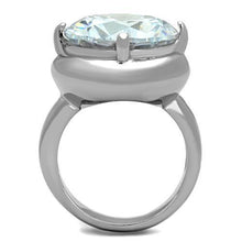 TK1749 - Stainless Steel Ring High polished (no plating) Women AAA Grade CZ Clear