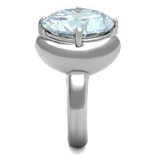 TK1749 - Stainless Steel Ring High polished (no plating) Women AAA Grade CZ Clear