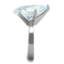TK1750 - Stainless Steel Ring High polished (no plating) Women AAA Grade CZ Clear