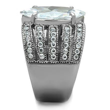 TK1752 - Stainless Steel Ring High polished (no plating) Women AAA Grade CZ Clear