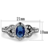 TK1765 - Stainless Steel Ring High polished (no plating) Women Synthetic Montana