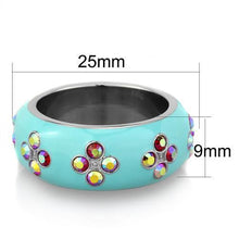 TK1768 - Stainless Steel Ring High polished (no plating) Women Top Grade Crystal Light Rose