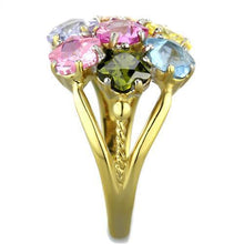 TK1791 - Stainless Steel Ring Two-Tone IP Gold (Ion Plating) Women Assorted Multi Color