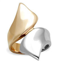 TK1793 - Stainless Steel Ring Two-Tone IP Rose Gold Women No Stone No Stone
