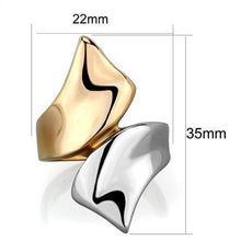 TK1793 - Stainless Steel Ring Two-Tone IP Rose Gold Women No Stone No Stone