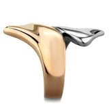 TK1793 - Stainless Steel Ring Two-Tone IP Rose Gold Women No Stone No Stone