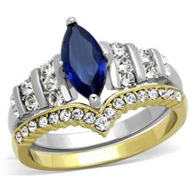 TK1796 - Stainless Steel Ring Two-Tone IP Gold (Ion Plating) Women Synthetic Montana