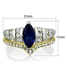 TK1796 - Stainless Steel Ring Two-Tone IP Gold (Ion Plating) Women Synthetic Montana