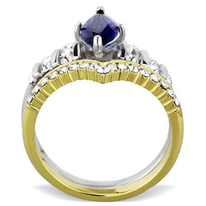 TK1796 - Stainless Steel Ring Two-Tone IP Gold (Ion Plating) Women Synthetic Montana