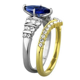TK1796 - Stainless Steel Ring Two-Tone IP Gold (Ion Plating) Women Synthetic Montana