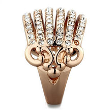 TK1797 - Stainless Steel Ring IP Rose Gold(Ion Plating) Women Top Grade Crystal Clear