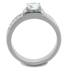TK1816 - Stainless Steel Ring High polished (no plating) Men AAA Grade CZ Clear