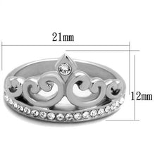 TK1821 - Stainless Steel Ring High polished (no plating) Women Top Grade Crystal Clear