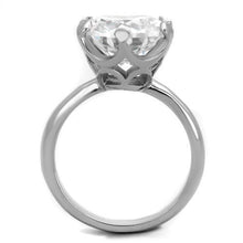 TK1823 - Stainless Steel Ring High polished (no plating) Women AAA Grade CZ Clear
