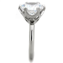TK1823 - Stainless Steel Ring High polished (no plating) Women AAA Grade CZ Clear