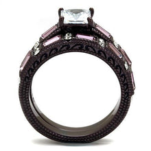 TK1829DC - Stainless Steel Ring IP Dark Brown (IP coffee) Women AAA Grade CZ Clear