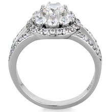 TK1855 - Stainless Steel Ring High polished (no plating) Women AAA Grade CZ Clear