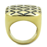 TK1886 - Stainless Steel Ring IP Gold(Ion Plating) Women Top Grade Crystal Clear