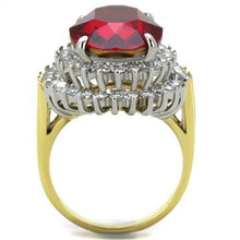 TK1893 - Stainless Steel Ring Two-Tone IP Gold (Ion Plating) Women Top Grade Crystal Siam