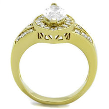 TK1896 - Stainless Steel Ring IP Gold(Ion Plating) Women AAA Grade CZ Clear