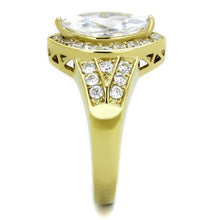 TK1896 - Stainless Steel Ring IP Gold(Ion Plating) Women AAA Grade CZ Clear