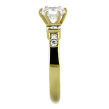 TK1898 - Stainless Steel Ring IP Gold(Ion Plating) Women AAA Grade CZ Clear