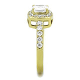 TK1899 - Stainless Steel Ring IP Gold(Ion Plating) Women AAA Grade CZ Clear