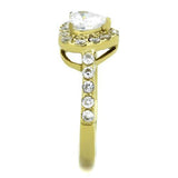 TK1900 - Stainless Steel Ring IP Gold(Ion Plating) Women AAA Grade CZ Clear