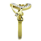 TK1908 - Stainless Steel Ring Two-Tone IP Gold (Ion Plating) Women Top Grade Crystal Clear