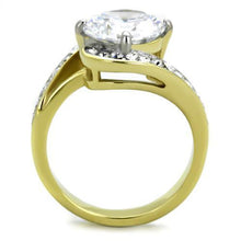 TK1911 - Stainless Steel Ring Two-Tone IP Gold (Ion Plating) Women AAA Grade CZ Clear