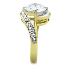 TK1911 - Stainless Steel Ring Two-Tone IP Gold (Ion Plating) Women AAA Grade CZ Clear