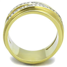 TK1914 - Stainless Steel Ring Two-Tone IP Gold (Ion Plating) Women Top Grade Crystal Clear