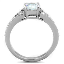 TK1918 - Stainless Steel Ring High polished (no plating) Women AAA Grade CZ Clear