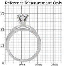 TK191 - Stainless Steel Ring High polished (no plating) Women AAA Grade CZ Clear