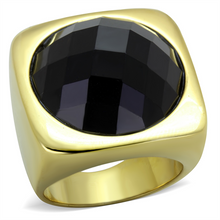 TK1925 - Stainless Steel Ring IP Gold(Ion Plating) Women Synthetic Jet