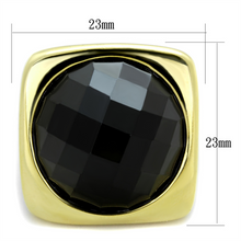 TK1925 - Stainless Steel Ring IP Gold(Ion Plating) Women Synthetic Jet