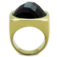 TK1925 - Stainless Steel Ring IP Gold(Ion Plating) Women Synthetic Jet
