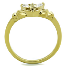 TK1926 - Stainless Steel Ring IP Gold(Ion Plating) Women AAA Grade CZ Clear