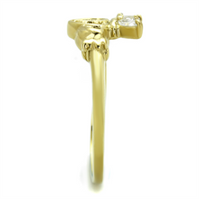 TK1926 - Stainless Steel Ring IP Gold(Ion Plating) Women AAA Grade CZ Clear