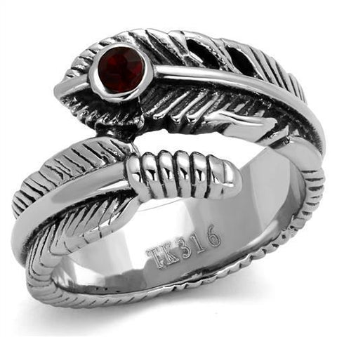 TK1967 - Stainless Steel Ring High polished (no plating) Men Top Grade Crystal Siam