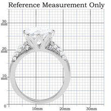 TK197 - Stainless Steel Ring High polished (no plating) Women AAA Grade CZ Clear