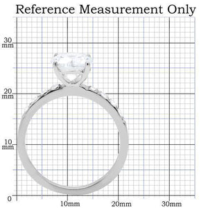 TK198 - Stainless Steel Ring High polished (no plating) Women AAA Grade CZ Clear