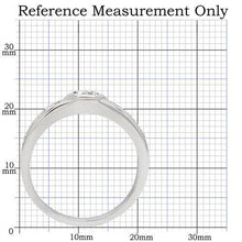 TK200 - Stainless Steel Ring High polished (no plating) Women AAA Grade CZ Clear
