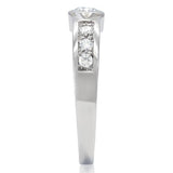 TK200 - Stainless Steel Ring High polished (no plating) Women AAA Grade CZ Clear